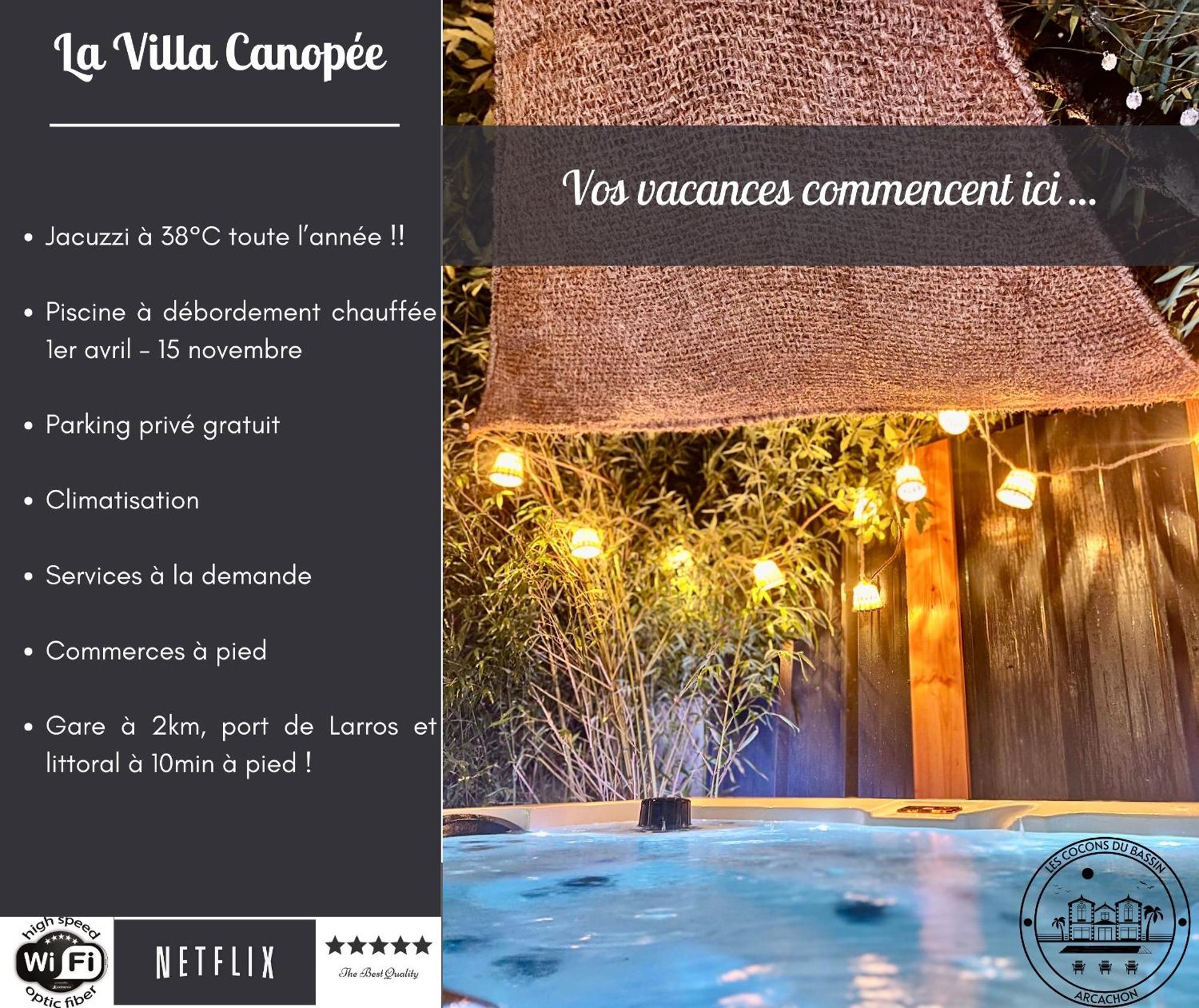 La Canopee - Piscine Chauffee-fibre-clim-jacuzzi
